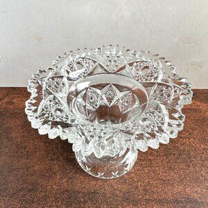 Antique Glass Pedestal Compote 7.5"